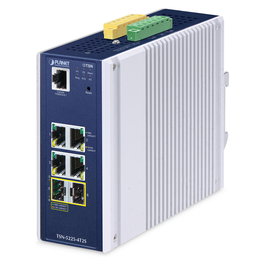 Planet TSN-5225-4T2S Switch Ethernet Gestionado TSN Industrial, 4x Gigabit, 2x SFP, L2+, Montaje Pared/DIN, IP30, -40 a 75°C