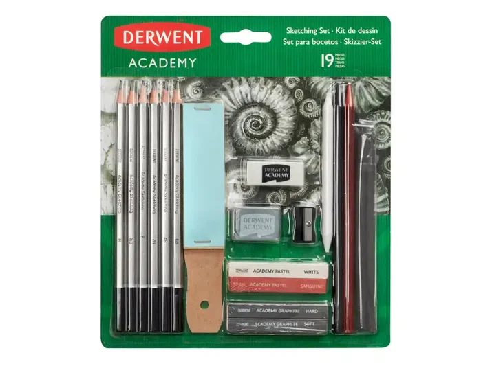 Derwent Academy Kit de Bocetos 19 Piezas