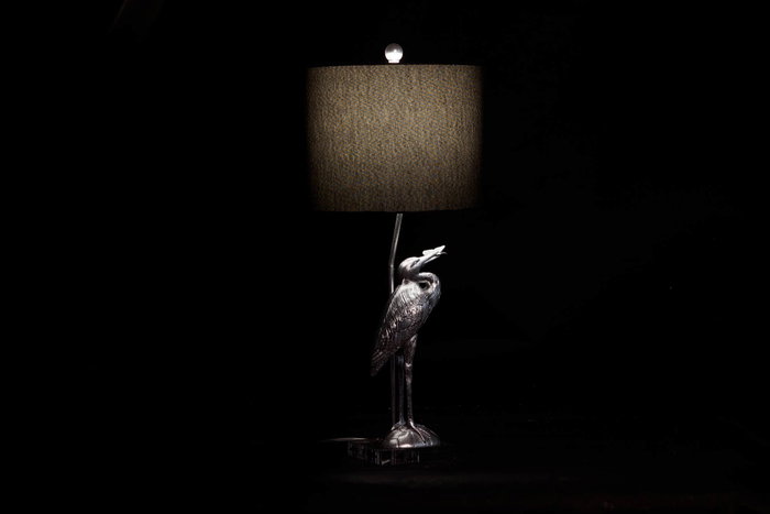 DKD Home Decor Lámpara de Sobremesa Garza en Resina y Poliéster