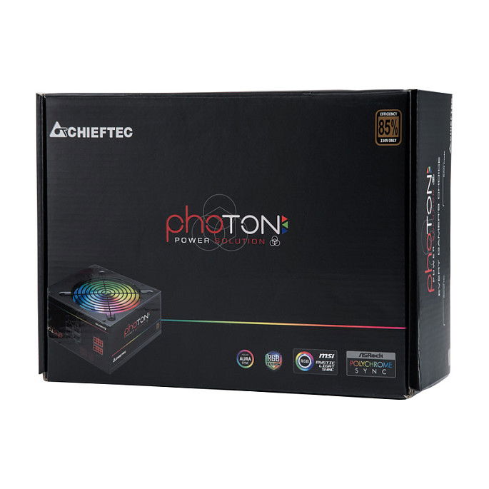 Chieftec CTG-650C-RGB Photon Serie 650W Fuente de Alimentación RGB 85% Eficiencia, Negro, Semimodular Chieftec CTG-650C-RGB Photon Serie 650W Fuente de Alimentación RGB 85% Eficiencia, Negro, Semimodular