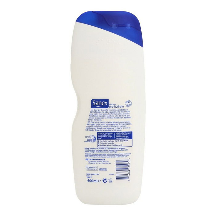 Sanex Pro Hydrate Gel de Ducha para Piel Muy Seca 600 ml