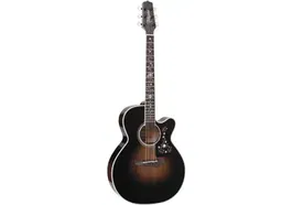 Takamine Guitarra Acústica-Electroacústica EF450 E/A Auditorium Thermal Top Cutaway Black Burst