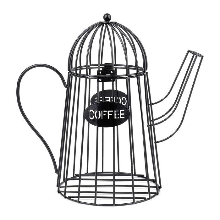 Inde Organizador Metálico para Cápsulas de Café Tipo Tetera 29 x 15.1 x 26 cm (8 Unidades)