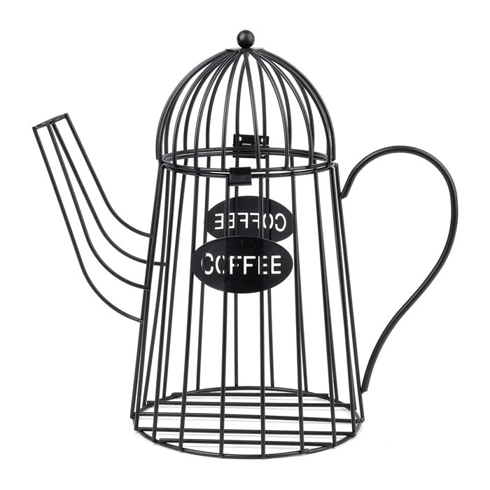 Inde Organizador Metálico para Cápsulas de Café Tipo Tetera 29 x 15.1 x 26 cm (8 Unidades)