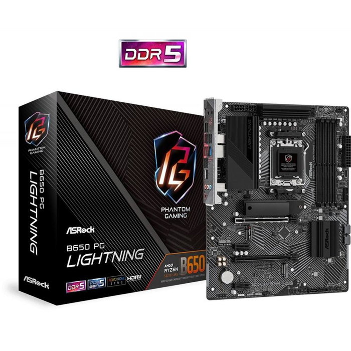 Asrock B650 PG Lightning Placa Base ATX Socket AM5 DDR5 AMD B650 Asrock B650 PG Lightning Placa Base ATX Socket AM5 DDR5 AMD B650