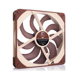 NOCTUA NF-A14X25G2PWM Ventilador para PC de 14cm PWM, 155.6 m³/h, 2.56 mmH₂O, 24.8 dB(A), Anti-vibración, Color Marrón