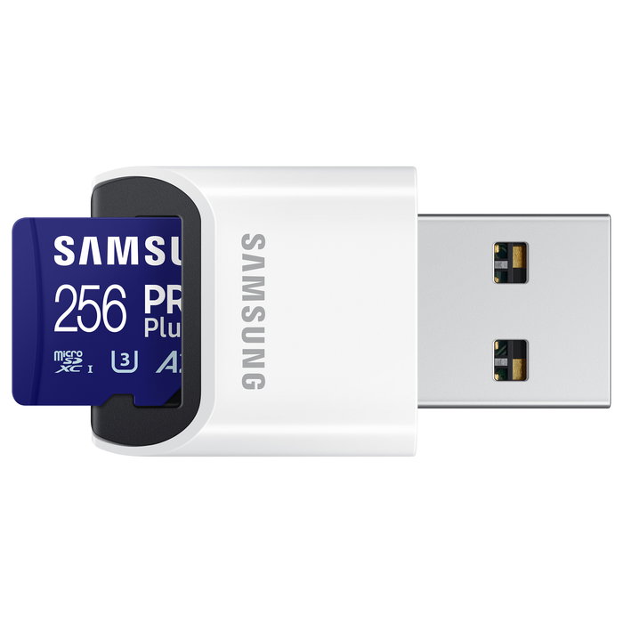 Samsung MB-MD256S Tarjeta MicroSDXC 256GB Pro Plus 180MB/s con Lector USB