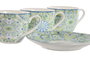 DKD Home Decor Taza Set Plato Arabe Porcelana Verde Azul 6 x 5 x 8.5 cm (12 Unidades) 90ml