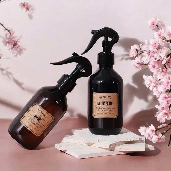 Home Deco Factory Vaporizador de Perfume Apothicaire 300 ml con Aroma Surtido (Almizcle Blanco, Flor de Algodón, Ámbar)