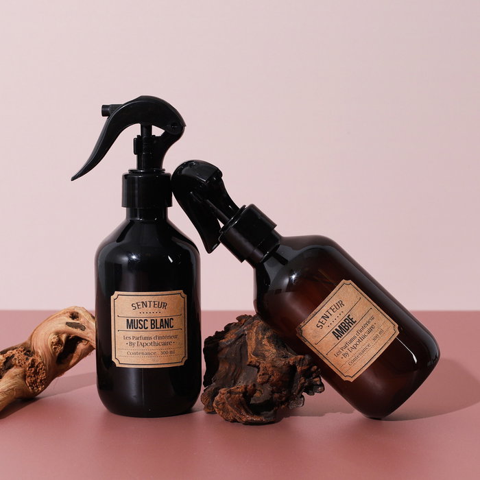 Home Deco Factory Vaporizador de Perfume Apothicaire 300 ml con Aroma Surtido (Almizcle Blanco, Flor de Algodón, Ámbar)