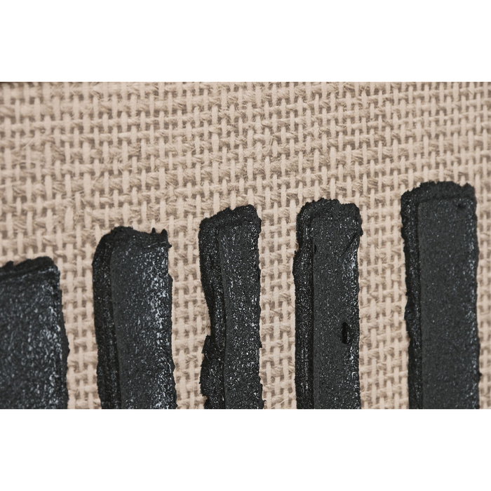 DKD Home Decor Set de 2 Cuadros de Lienzo Pintados a Mano 103x143 cm Beige y Negro