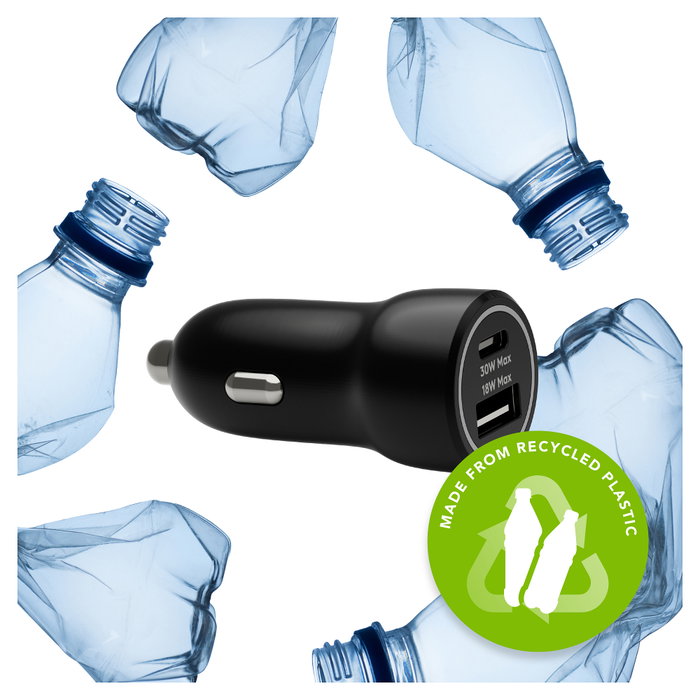 dbramante 1928 re-charge Cargador de coche 30W con USB-C y USB - Negro