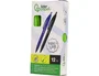 Liderpapel Bolígrafo InkPro 07 Retráctil Punta 1 mm Tinta Azul Cuerpo Verde Softtouch con Clip - Perfecto para Uso Diario