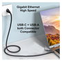 EQUIP Adaptador de red Gigabit USB-C+A a RJ45 5m Negro