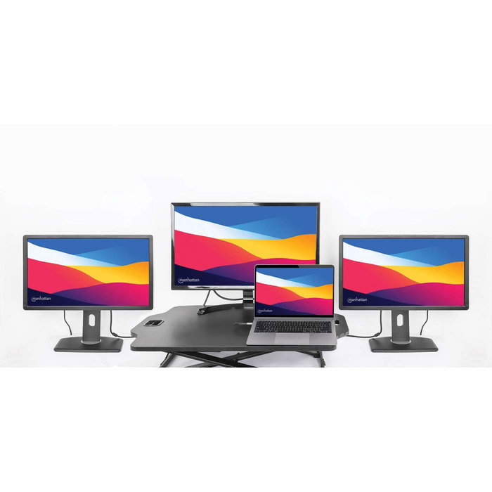 MANHATTAN Docking Station USB-C 11 en 1 MST para 3 Monitores 100W PD con Lector de Tarjetas SD/MicroSD MANHATTAN Docking Station USB-C 11 en 1 MST para 3 Monitores 100W PD con Lector de Tarjetas SD/MicroSD