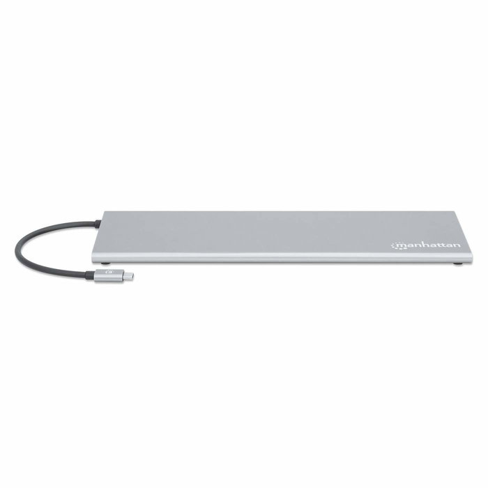 MANHATTAN Docking Station USB-C 11 en 1 MST para 3 Monitores 100W PD con Lector de Tarjetas SD/MicroSD MANHATTAN Docking Station USB-C 11 en 1 MST para 3 Monitores 100W PD con Lector de Tarjetas SD/MicroSD
