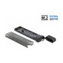DeLOCK Caja Externa USB Tipo-C Combo para M.2 NVMe PCIe o SATA SSD
