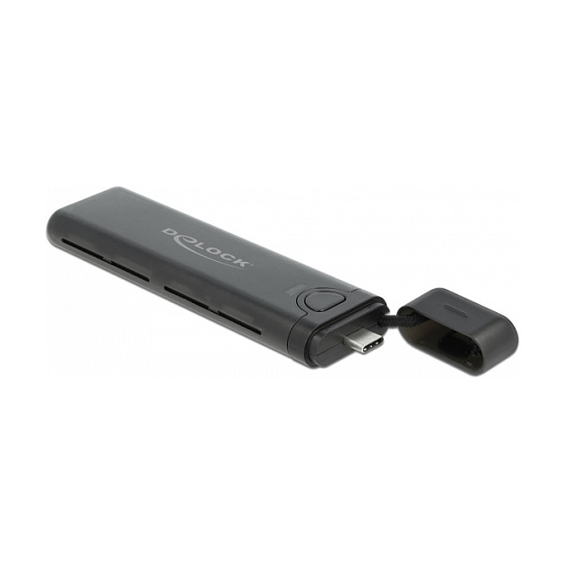 DeLOCK Caja Externa USB Tipo-C Combo para M.2 NVMe PCIe o SATA SSD