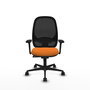 PIQUERAS Y CRESPO Silla de oficina Cilanco con mecanismo Sincro, Naranja y Negro