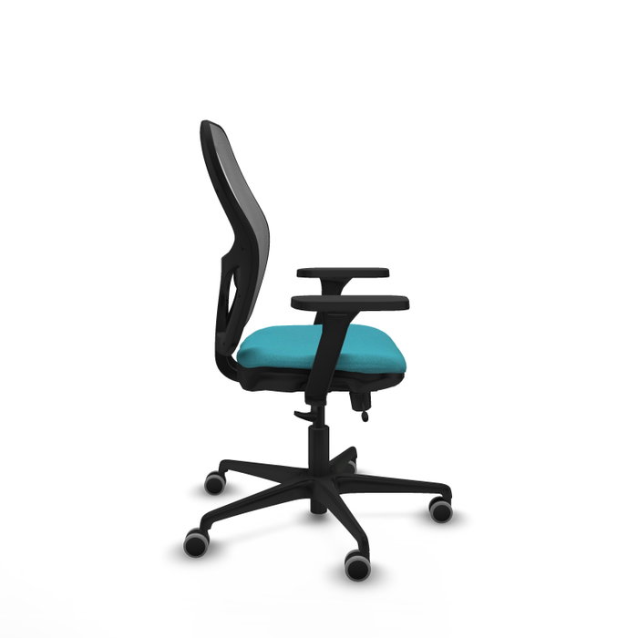 PIQUERAS Y CRESPO Silla de oficina Jorquera con mecanismo Sincro/Traslack, Turquesa y Gris