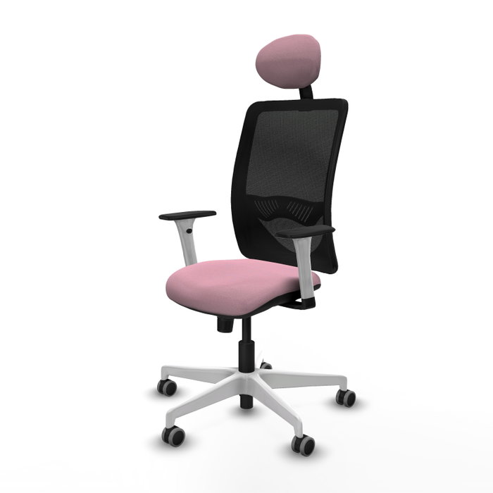 PIQUERAS Y CRESPO Silla de oficina Zulema Rosa y Negro con Mecanismo Sincro PIQUERAS Y CRESPO Silla de oficina Zulema Rosa y Negro con Mecanismo Sincro
