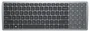 Dell KB740 Teclado Inalámbrico y Bluetooth Compacto Multi-Dispositivo para Oficina, Español QWERTY, Color Gris y Negro, Batería Hasta 36 Meses