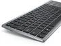 Dell KB740 Teclado Inalámbrico y Bluetooth Compacto Multi-Dispositivo para Oficina, Español QWERTY, Color Gris y Negro, Batería Hasta 36 Meses