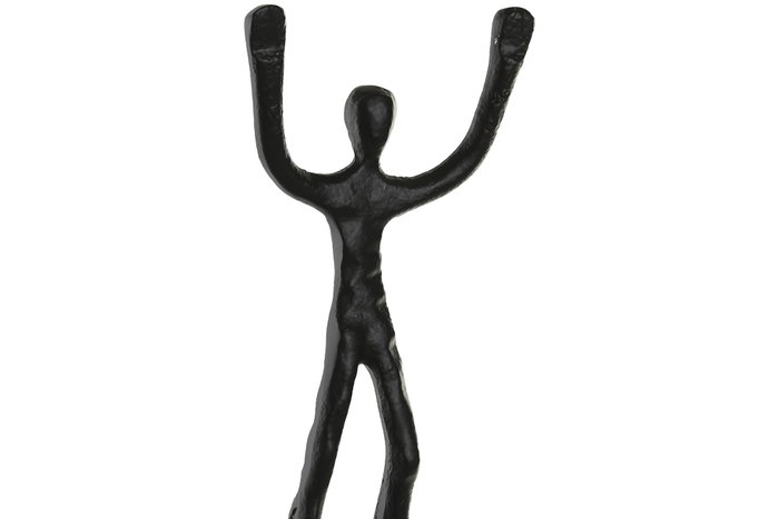 DKD Home Decor Figura de Personas en Aluminio Negro 25x25x71 cm