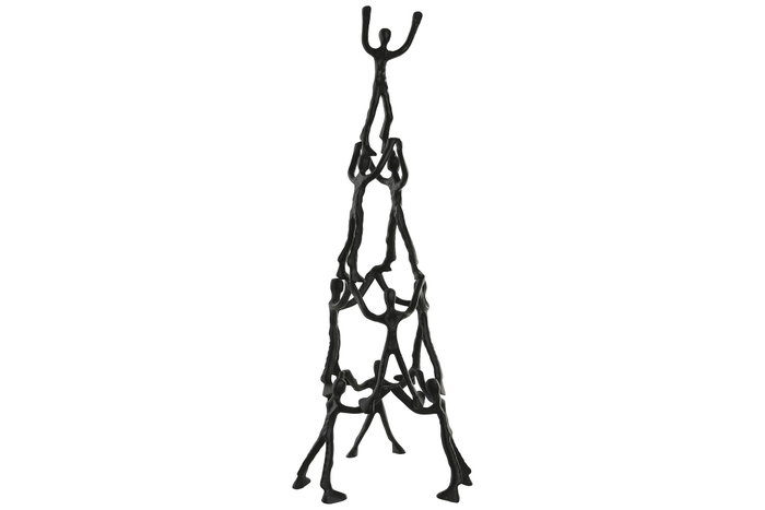 DKD Home Decor Figura de Personas en Aluminio Negro 25x25x71 cm