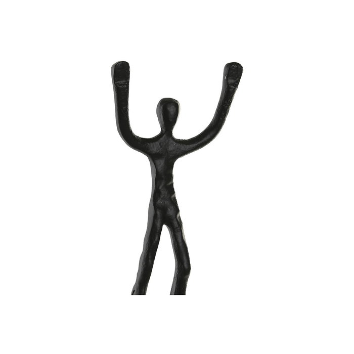 DKD Home Decor Figura de Personas en Aluminio Negro 25x25x71 cm