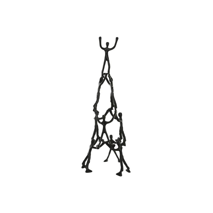 DKD Home Decor Figura de Personas en Aluminio Negro 25x25x71 cm