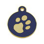 Placa identificativa para collar Imarc Circle Azul Dorado