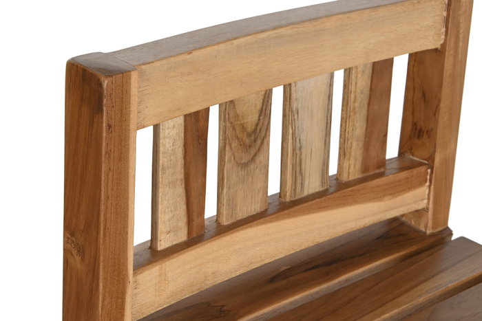 DKD Home Decor Taburete Teca Natural 100 x 47 x 40 cm