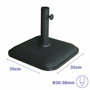 Marbueno Base de Sombrilla Cuadrada de Cemento Negro 11kg
