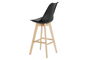 DKD Home Decor Taburete Scandi Negro Haya y Pu 50.5 x 109 x 57.5 cm
