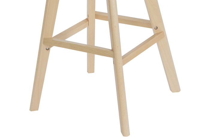 DKD Home Decor Taburete Scandi Negro Haya y Pu 50.5 x 109 x 57.5 cm