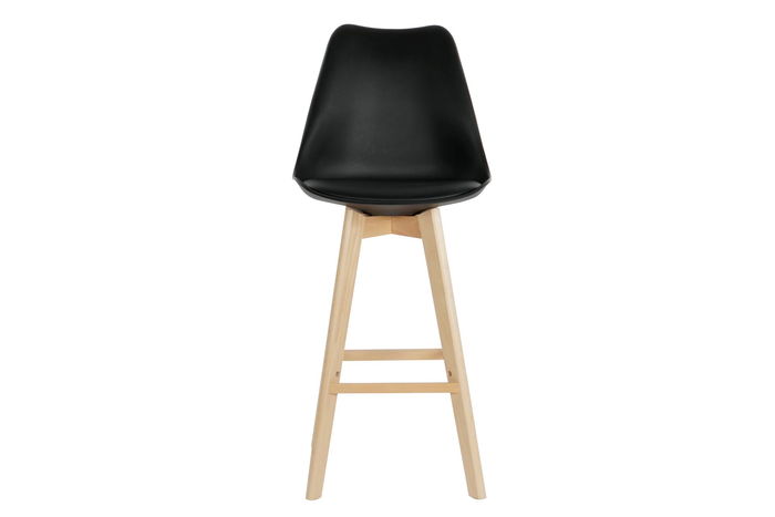 DKD Home Decor Taburete Scandi Negro Haya y Pu 50.5 x 109 x 57.5 cm