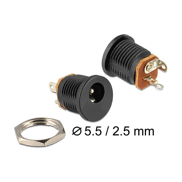 DeLOCK 65690 Conector de corriente continua 2,5 x 5,5 mm DeLOCK 65690 Conector de corriente continua 2,5 x 5,5 mm
