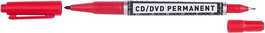 MOLIN Rotulador Permanente para CD Doble Punta Rojo (Set de 12)