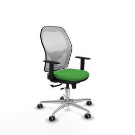 PIQUERAS Y CRESPO Silla de oficina Jorquera Verde y Blanco con Mecanismo Sincro/Traslack