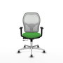 PIQUERAS Y CRESPO Silla de oficina Jorquera Verde y Blanco con Mecanismo Sincro/Traslack