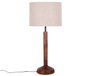 DKD Home Decor Lámpara de Sobremesa Mango y Algodón Natural 35x35x70 cm