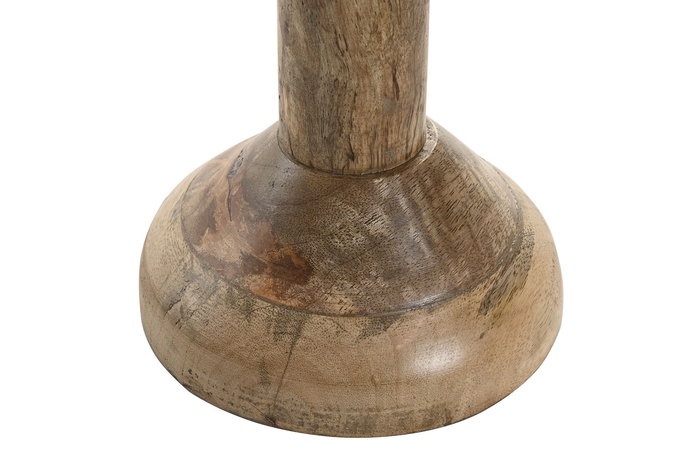 DKD Home Decor Lámpara Sobremesa Sixties Marrón Oscuro Crudo Mango Algodón 35 x 70 x 35 cm