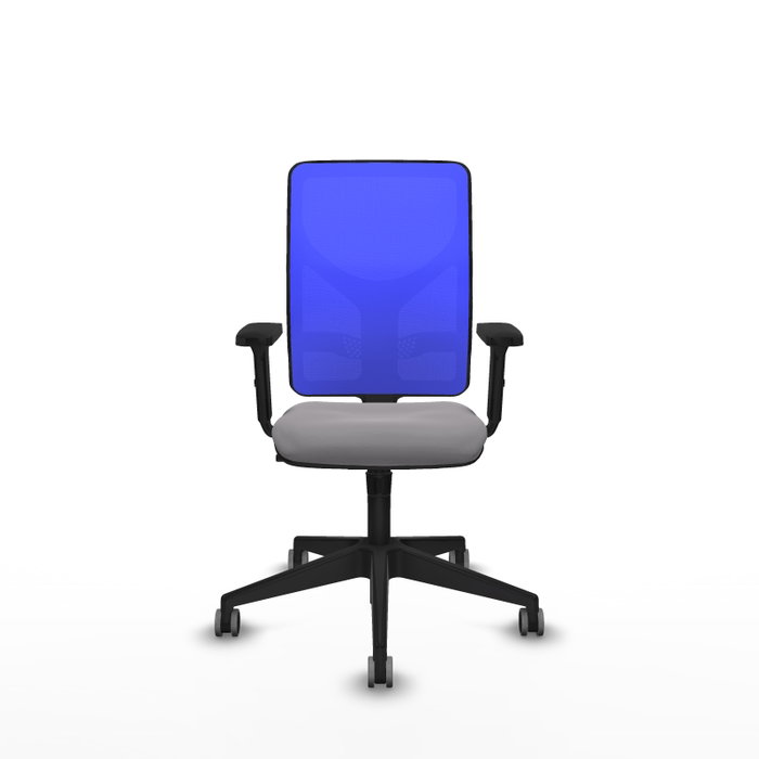 PIQUERAS Y CRESPO Silla de oficina Motilla con mecanismo Sincro, Gris y Azul
