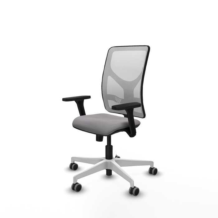 PIQUERAS Y CRESPO Silla de oficina Motilla Gris y Blanco con Mecanismo Sincro
