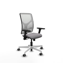 PIQUERAS Y CRESPO Silla de oficina Motilla Gris y Blanco con Mecanismo Sincro