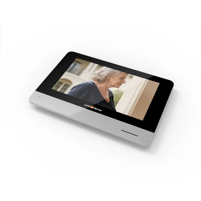 Link2Home LIN4004282421320 Videoportero WiFi con Pantalla Táctil de 7", Notificaciones Smartphone, Cámara Gran Angular 1080p 120°
