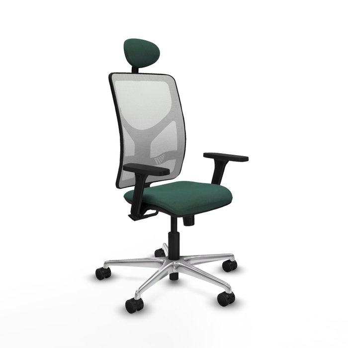 PIQUERAS Y CRESPO Silla de oficina Motilla con mecanismo Sincro, Verde botella y Blanco PIQUERAS Y CRESPO Silla de oficina Motilla con mecanismo Sincro, Verde botella y Blanco