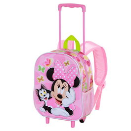 Disney Minnie Mouse Mochila 3D con Ruedas Pequeña Rosa