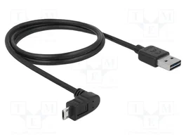 DeLOCK Cable USB 2.0 Tipo-A a Micro-B 1 m Negro